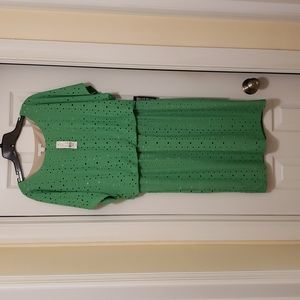 Green eyelet dress